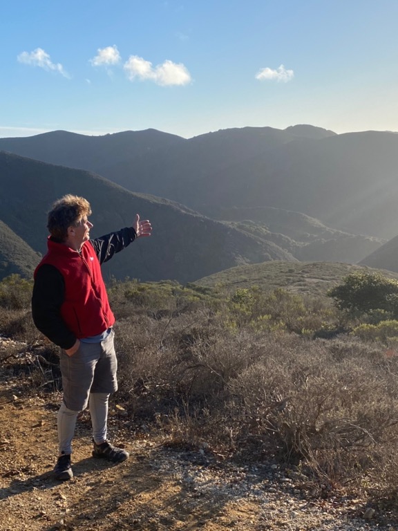 My cousin greeting the day near Montana Del Oro, California's Central Coast.