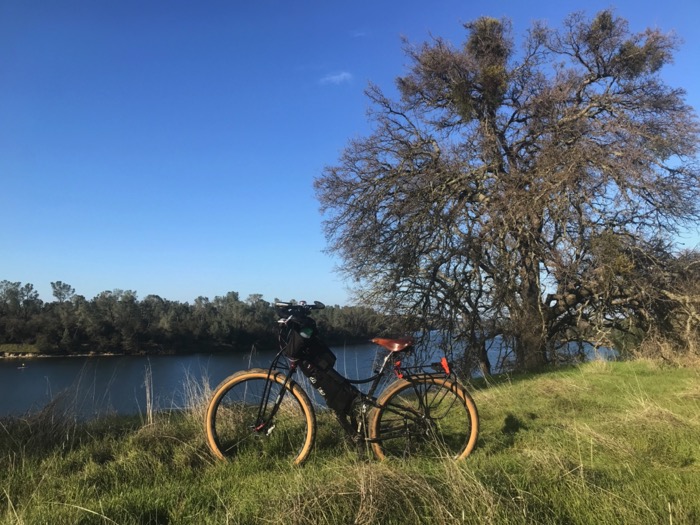 The Jones Steel Spaceframe on the trails around Folsom Lake, California