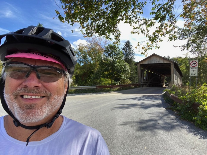 A covered bridge in Vermont