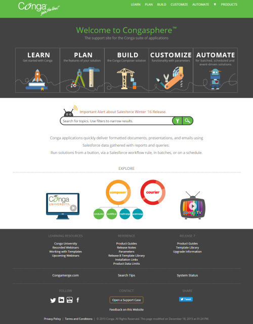 Congasphere's home page