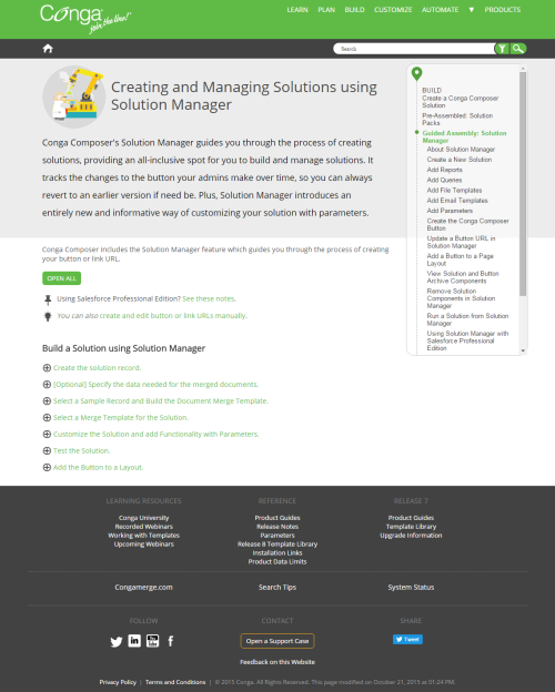 A Congasphere process page